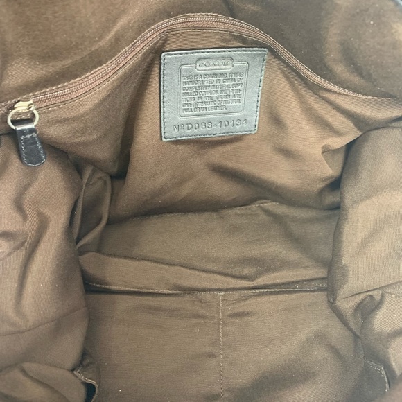 Coach Chelsea Black Pebbled Leather Shoulder Bag Satchel 10134 Purse Turn Lock - Picture 9 of 13